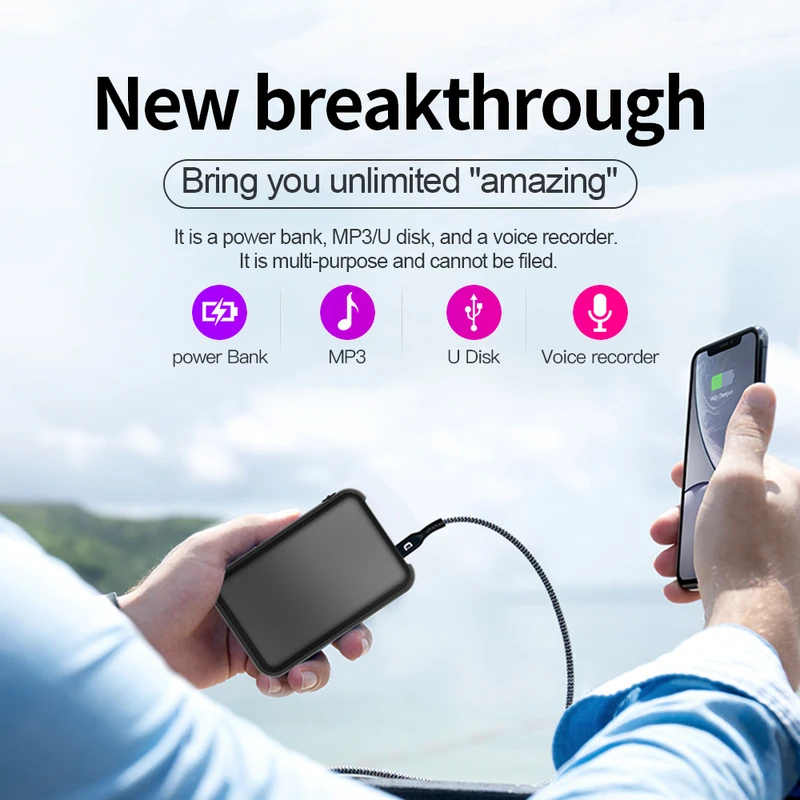 5000mAh Mini Power Bank Record - Voice Recorder Pen 评论和价格