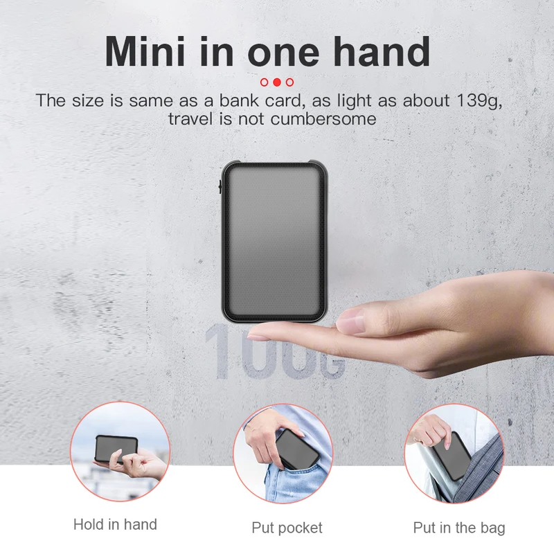 5000mAh Mini Power Bank Record - Voice Recorder Pen 评论和价格