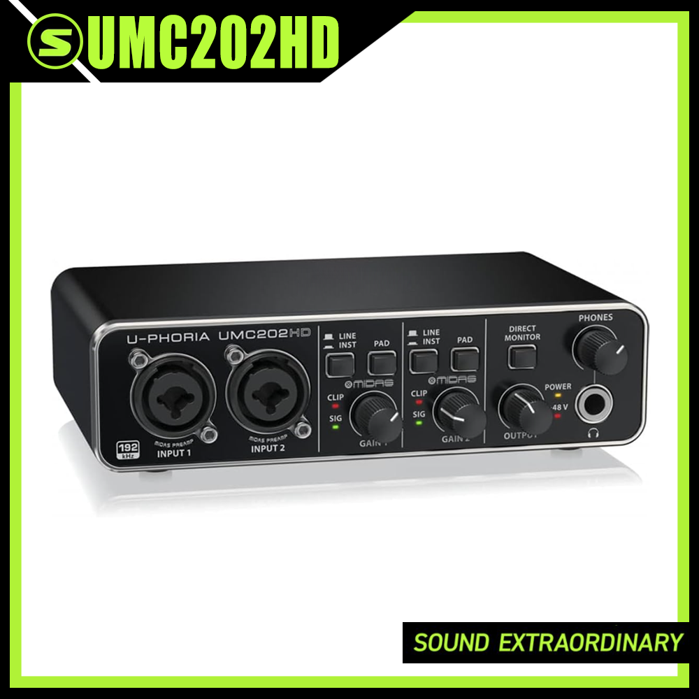 UMC202HD Microphone Amplifier  - Usb Sound Card External 评论和价格