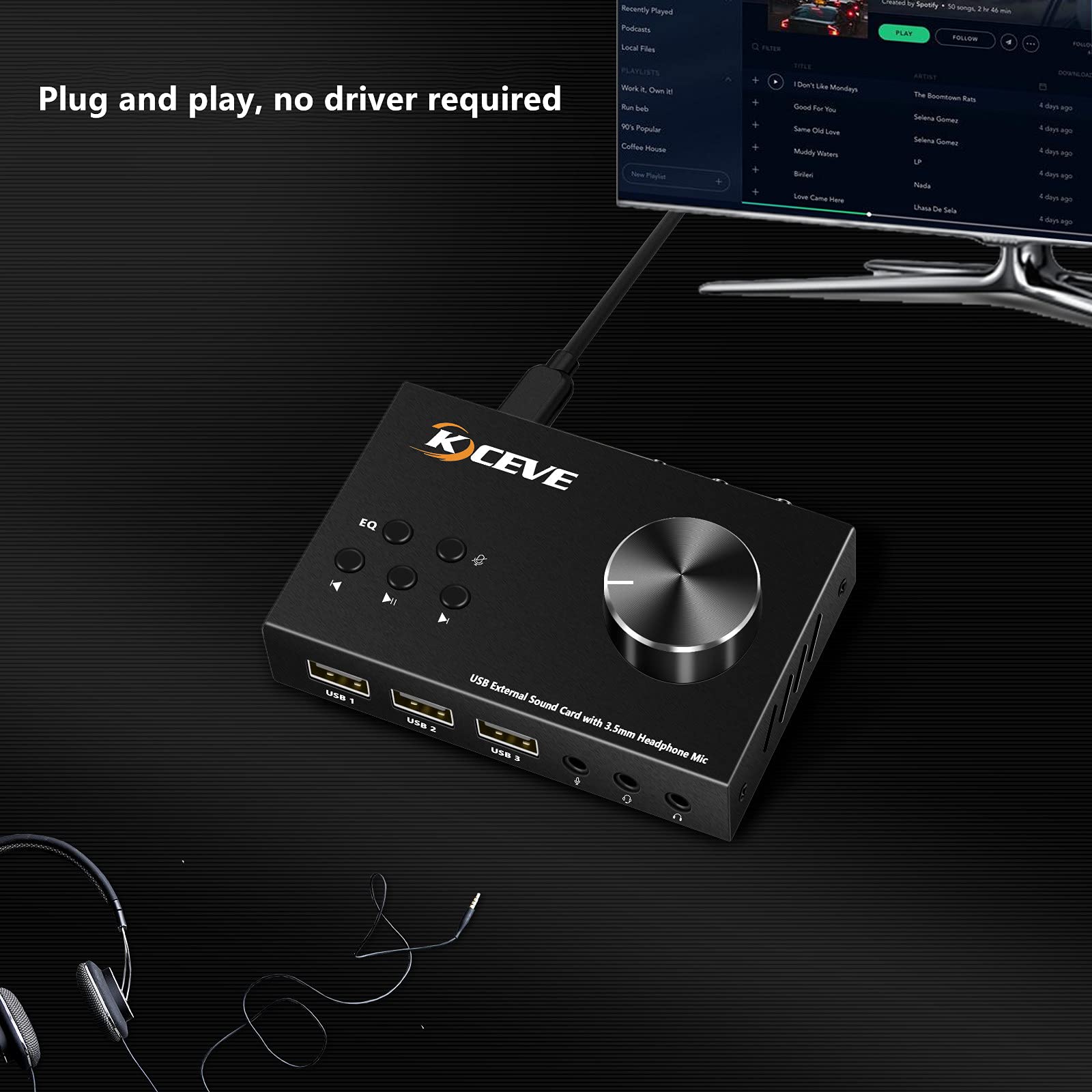 External Sound Card with Volum - Usb Sound Card External 评论和价格