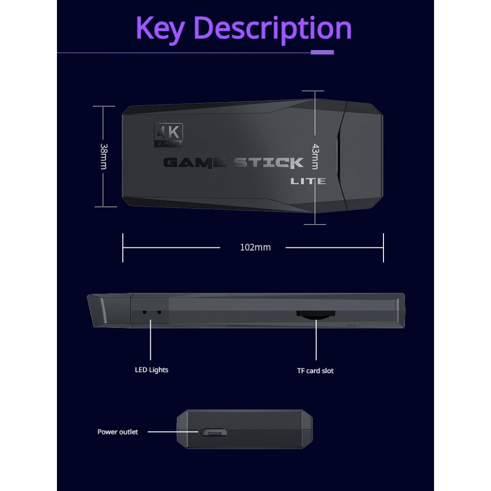 Portable 4K Retro Game Stick C - Retro Game Controller Usb 评论和价格