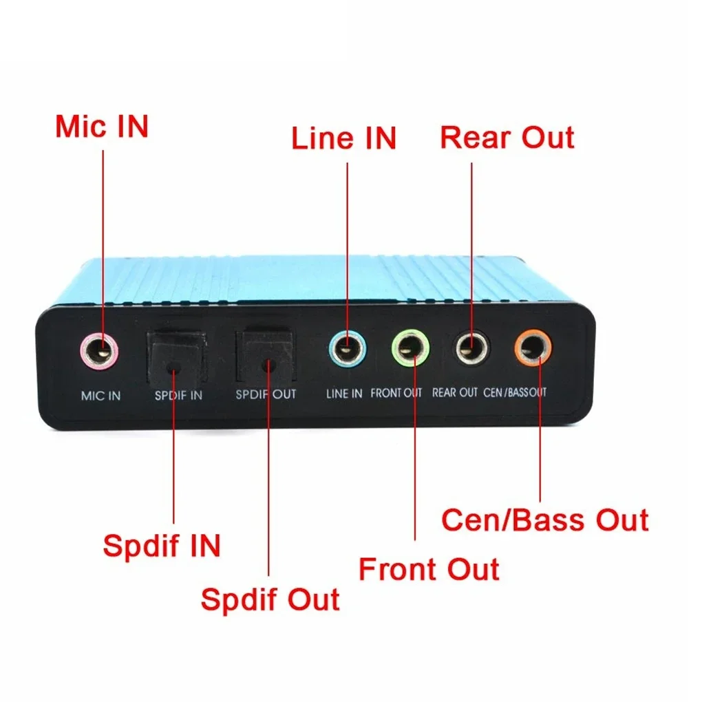 USB 2.0 Sound Card 6 Channel 5 - Usb Sound Card External 评论和价格