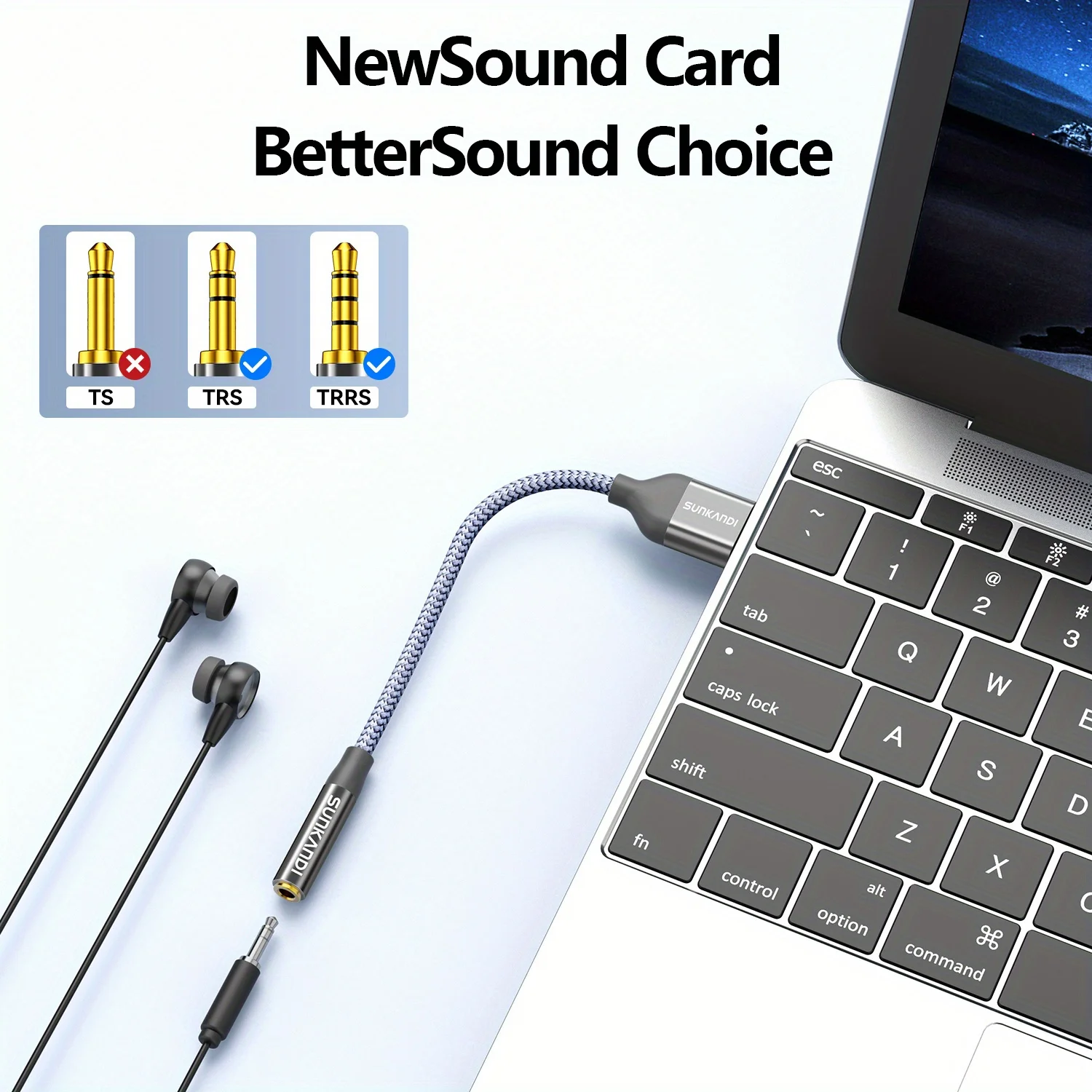SUNKANDI USB to 3.5mm Audio Ja - Usb Sound Card External 评论和价格