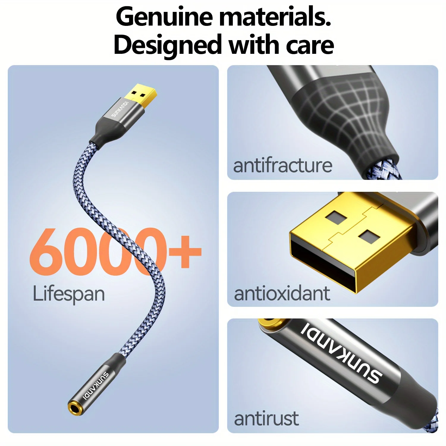 SUNKANDI USB to 3.5mm Audio Ja - Usb Sound Card External 评论和价格