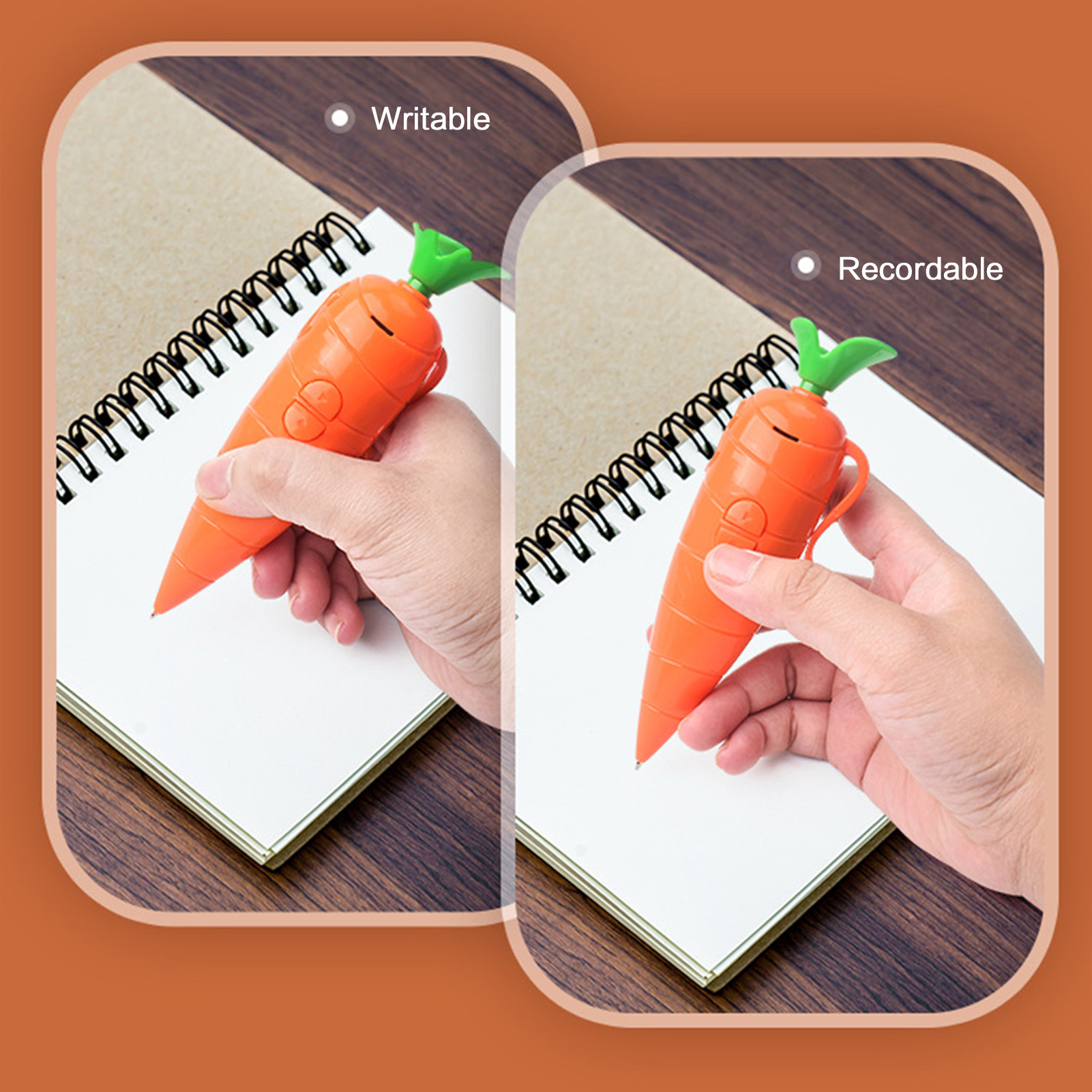 Carrot-Shaped Voice Recorder P - Voice Recorder Pen 评论和价格